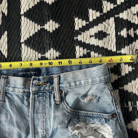 Aeropostale 90s High Rise Denim Shorts size 10 - Picture 7 of 8